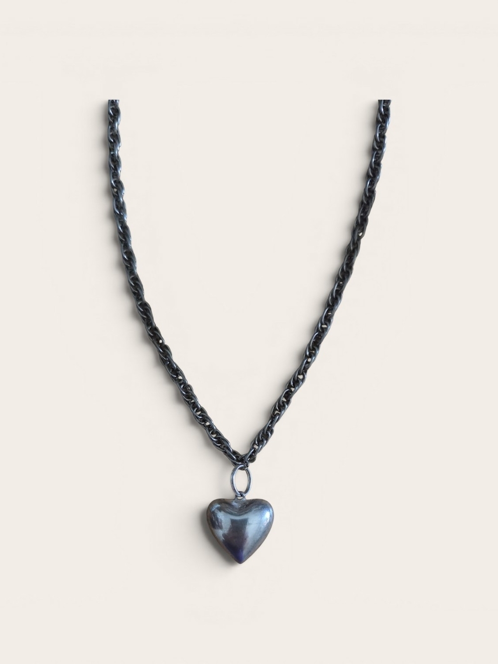 Women's Silver Heart Pendant Necklace - Sleek Everyday Accent